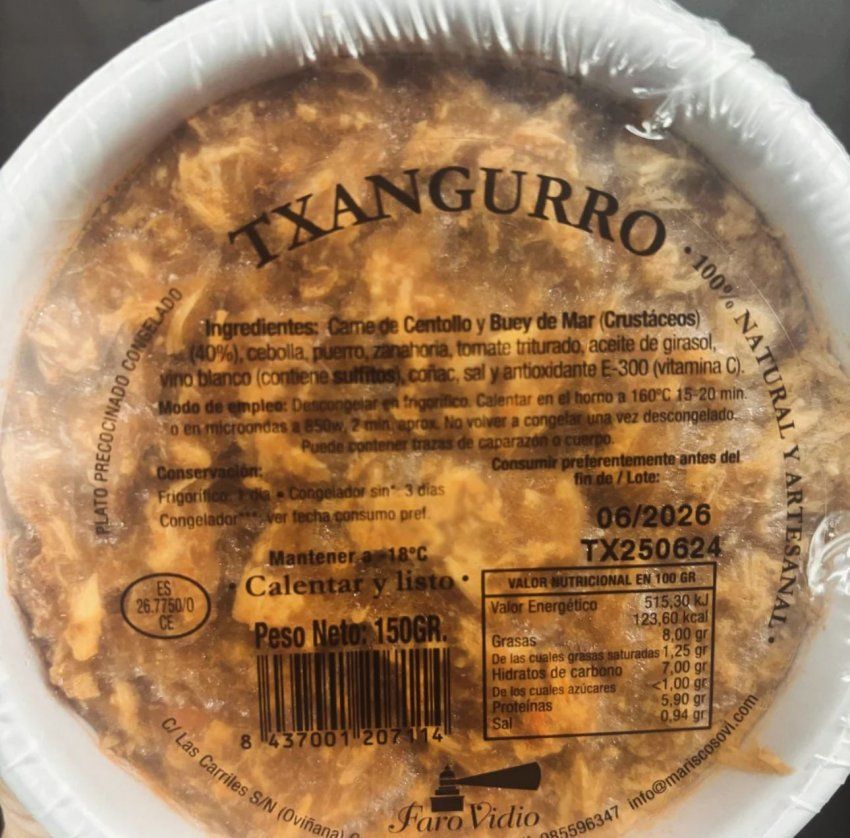 CAZUELA TXANGURRO
