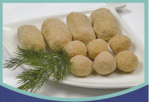 CROQUETAS: DE CENTOLLO   DE HUEVAS DE ERIZO DE MAR